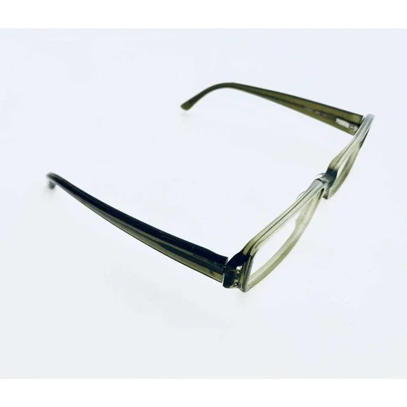 Fendi Olive Green Clear Lucite Rectangular Glasses Italy  display picture 3